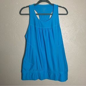 Athleta slit pocket‎ racerback tank top blue